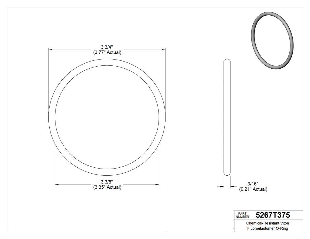 Technical drawing - 5267T375